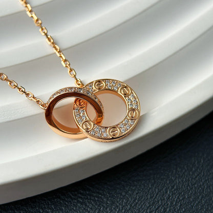 [Amore]LOVE  FULL DIAMOND PENDANT NECKLACE
