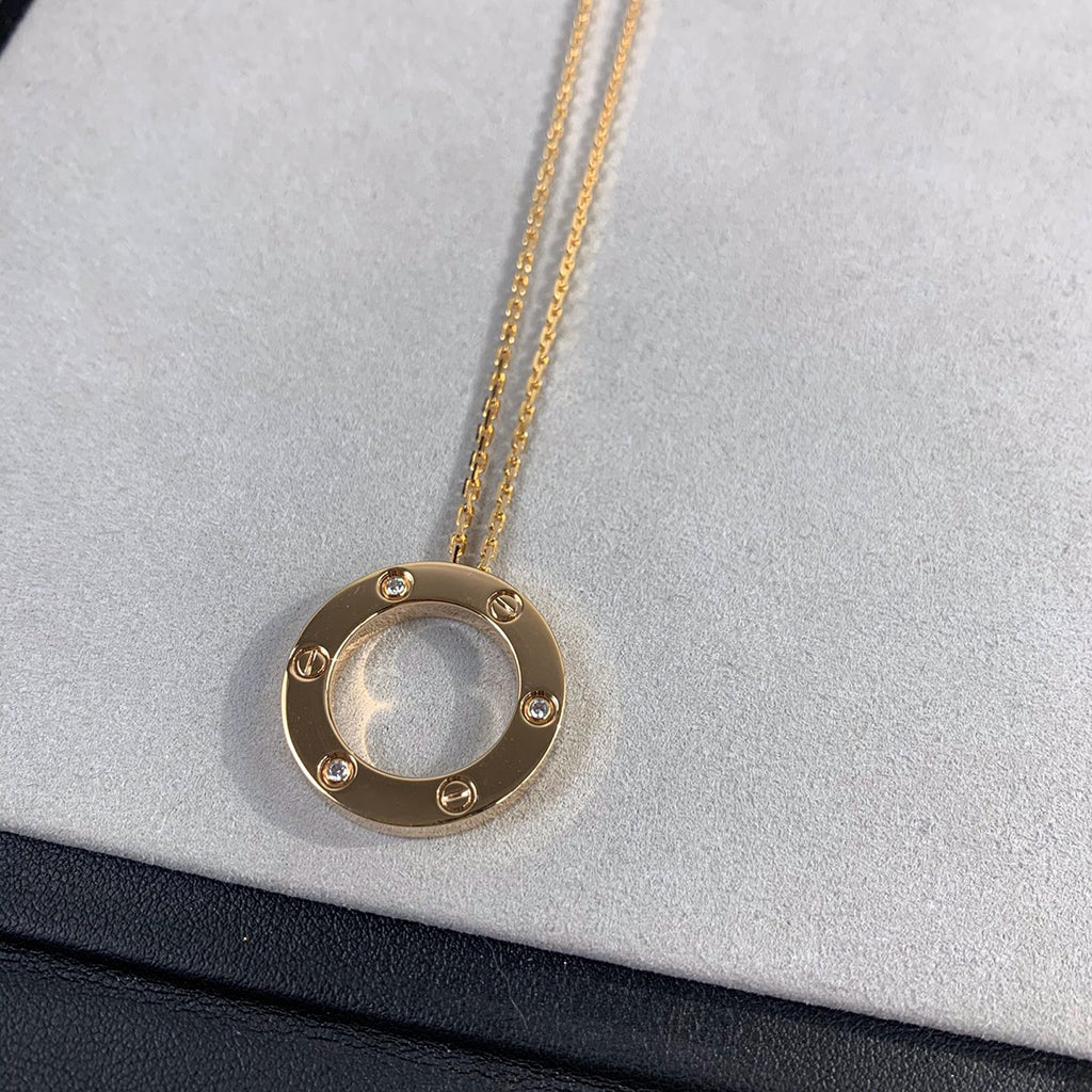 [Amore]LOVE NECKLACE 16MM 3 DIAMONDS