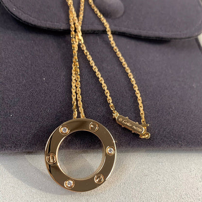 [Amore]LOVE NECKLACE 16MM 3 DIAMONDS
