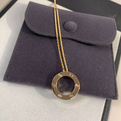 [Amore]LOVE NECKLACE 16MM 3 DIAMONDS