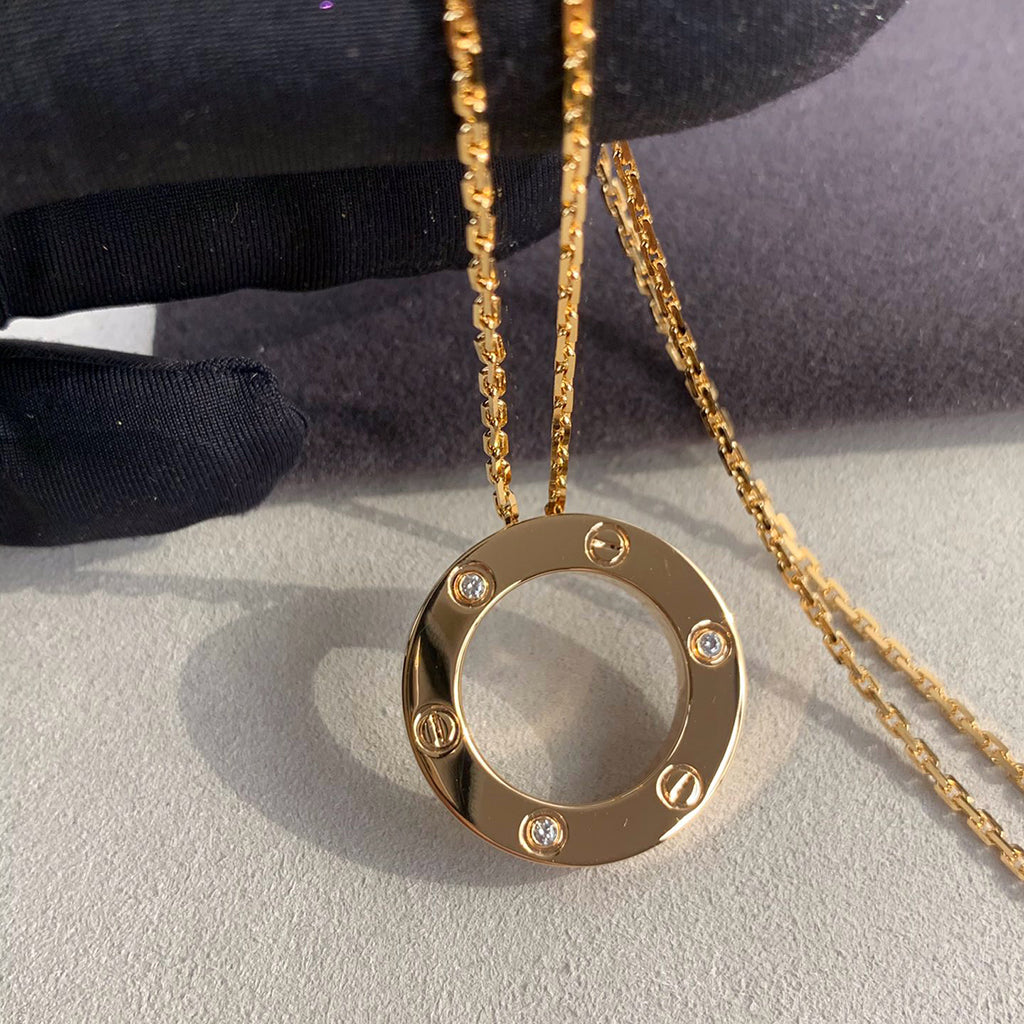 [Amore]LOVE NECKLACE 16MM 3 DIAMONDS