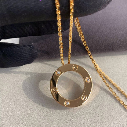 [Amore]LOVE NECKLACE 16MM 3 DIAMONDS