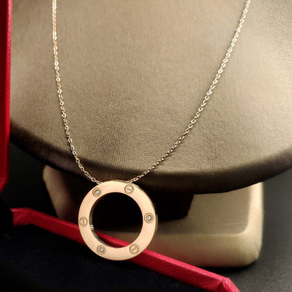 [Amore]LOVE NECKLACE 16MM 3 DIAMONDS
