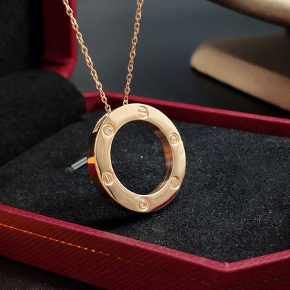 [Amore]LOVE NECKLACE 16MM 3 DIAMONDS