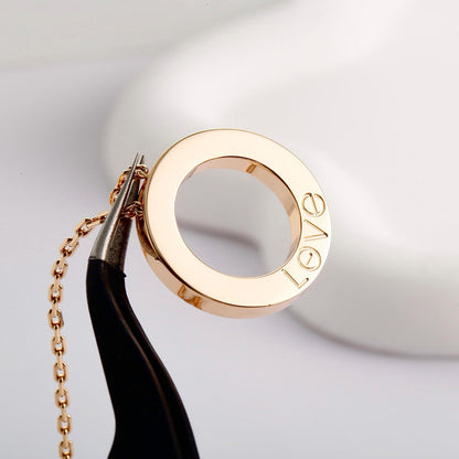[Amore]LOVE NECKLACE 16MM  FULL DIAMOND