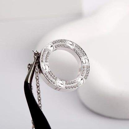 [Amore]LOVE NECKLACE 16MM  FULL DIAMOND
