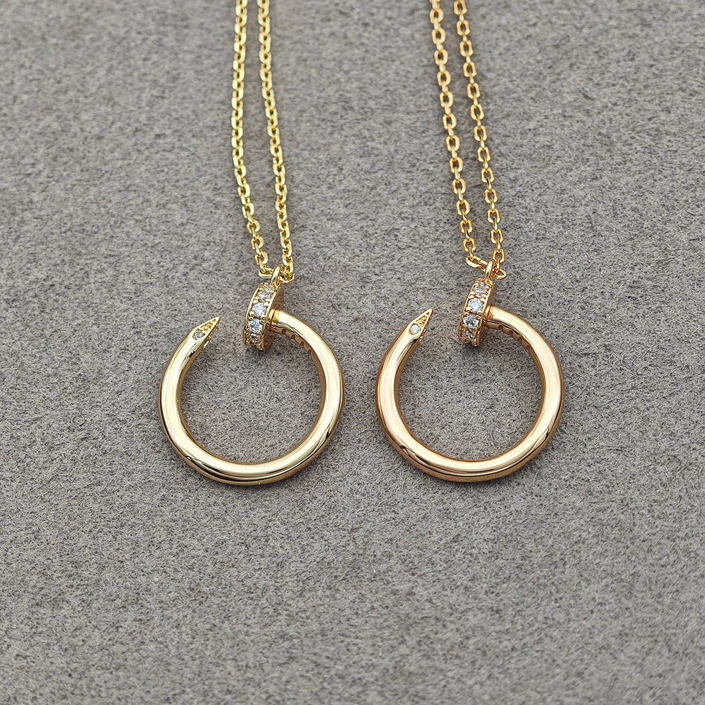 [Amore]JUSTE NECKLACE HALF DIAMOND