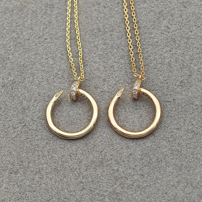 [Amore]JUSTE NECKLACE HALF DIAMOND