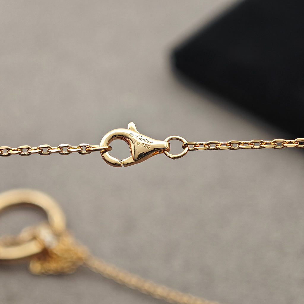 [Amore]JUSTE NECKLACE HALF DIAMOND