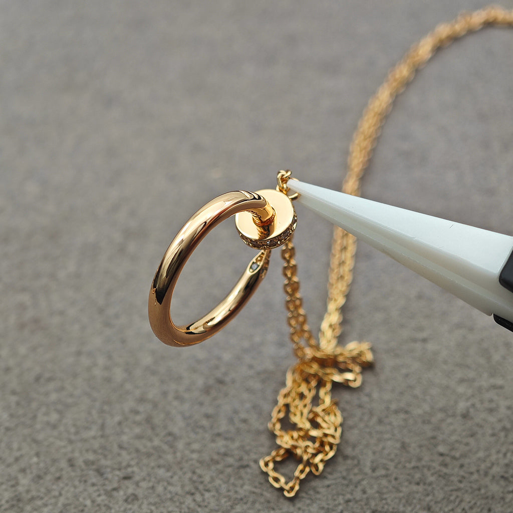 [Amore]JUSTE NECKLACE HALF DIAMOND