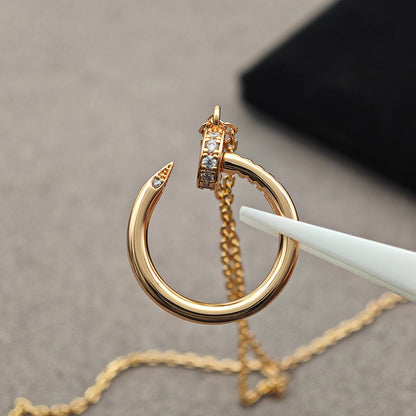 [Amore]JUSTE NECKLACE HALF DIAMOND