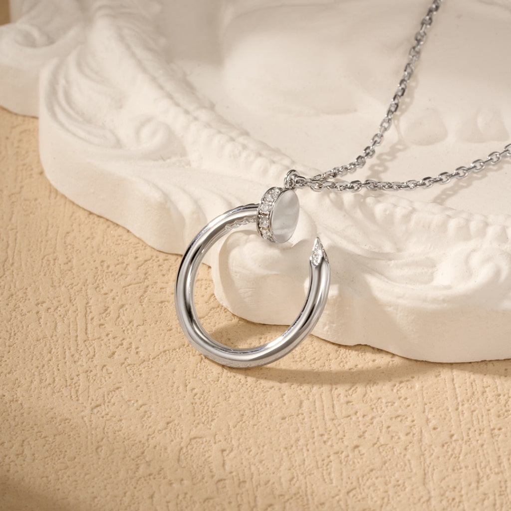 [Amore]JUSTE NECKLACE HALF DIAMOND