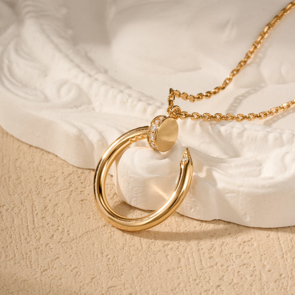 [Amore]JUSTE NECKLACE HALF DIAMOND
