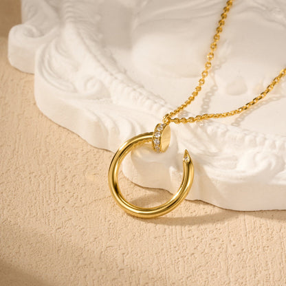 [Amore]JUSTE NECKLACE HALF DIAMOND