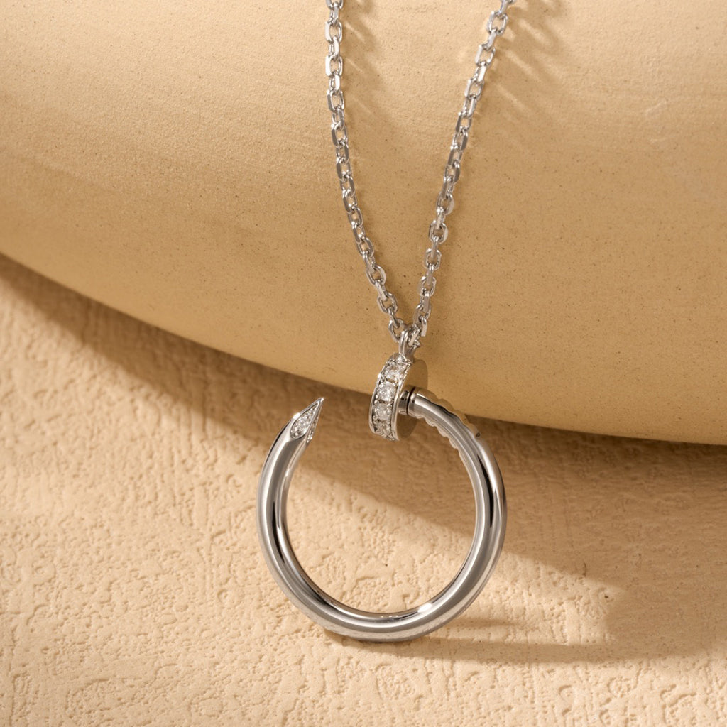 [Amore]JUSTE NECKLACE HALF DIAMOND