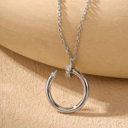 [Amore]JUSTE NECKLACE HALF DIAMOND