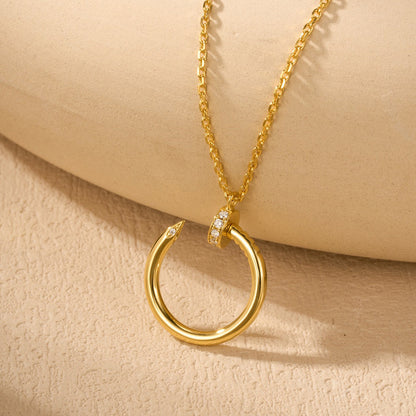 [Amore]JUSTE NECKLACE HALF DIAMOND