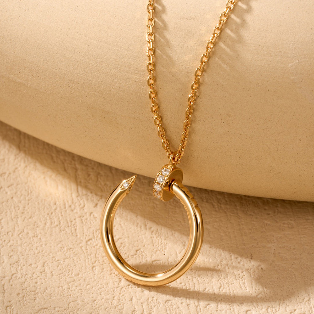 [Amore]JUSTE NECKLACE HALF DIAMOND
