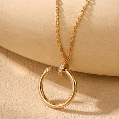 [Amore]JUSTE NECKLACE HALF DIAMOND