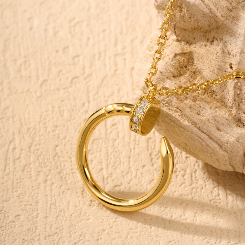 [Amore]JUSTE NECKLACE HALF DIAMOND