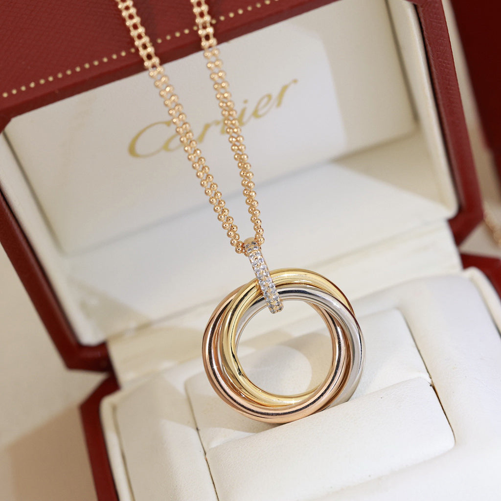 [Amore]TRINITY MEDIUM  DIAMONDS NECKLACE