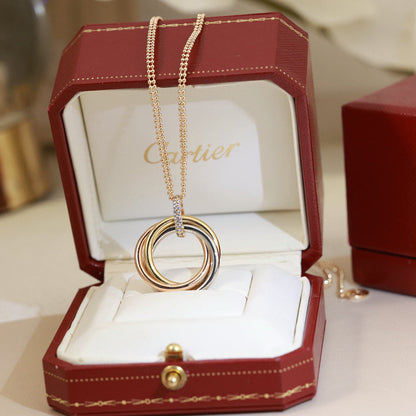 [Amore]TRINITY MEDIUM  DIAMONDS NECKLACE