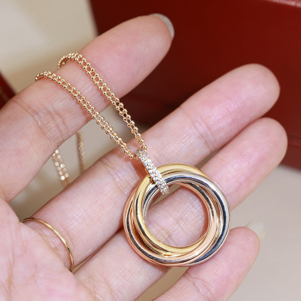 [Amore]TRINITY MEDIUM  DIAMONDS NECKLACE