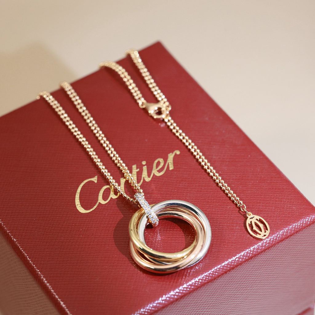 [Amore]TRINITY MEDIUM  DIAMONDS NECKLACE