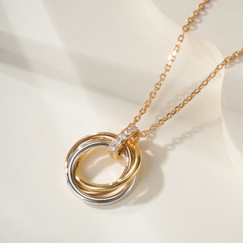 [Amore]TRINITY MEDIUM  DIAMONDS NECKLACE