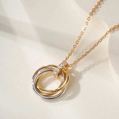 [Amore]TRINITY MEDIUM  DIAMONDS NECKLACE