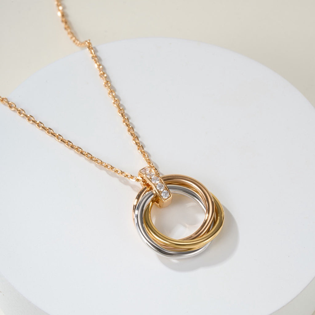 [Amore]TRINITY MEDIUM  DIAMONDS NECKLACE