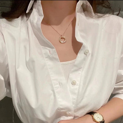 [Amore]TRINITY MEDIUM  DIAMONDS NECKLACE