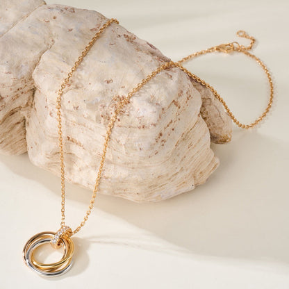 [Amore]TRINITY MEDIUM  DIAMONDS NECKLACE