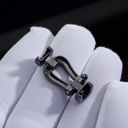 [Amore]FORCE LARGE SERIES HORSESHOE BLACK SAMURAI BRACELET
