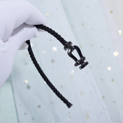 [Amore]FORCE LARGE SERIES HORSESHOE BLACK SAMURAI BRACELET