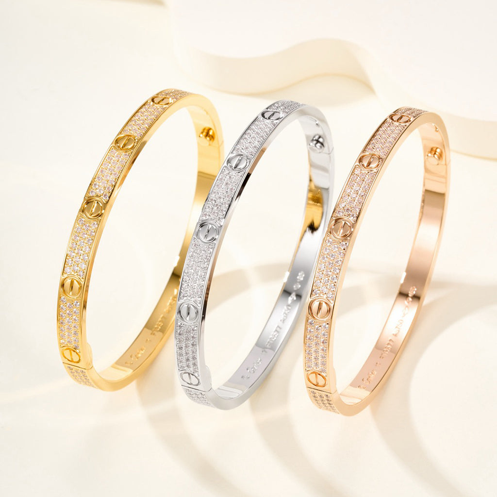 [Amore]LOVE BRACELET 4.8MM DIAMOND-PAVED