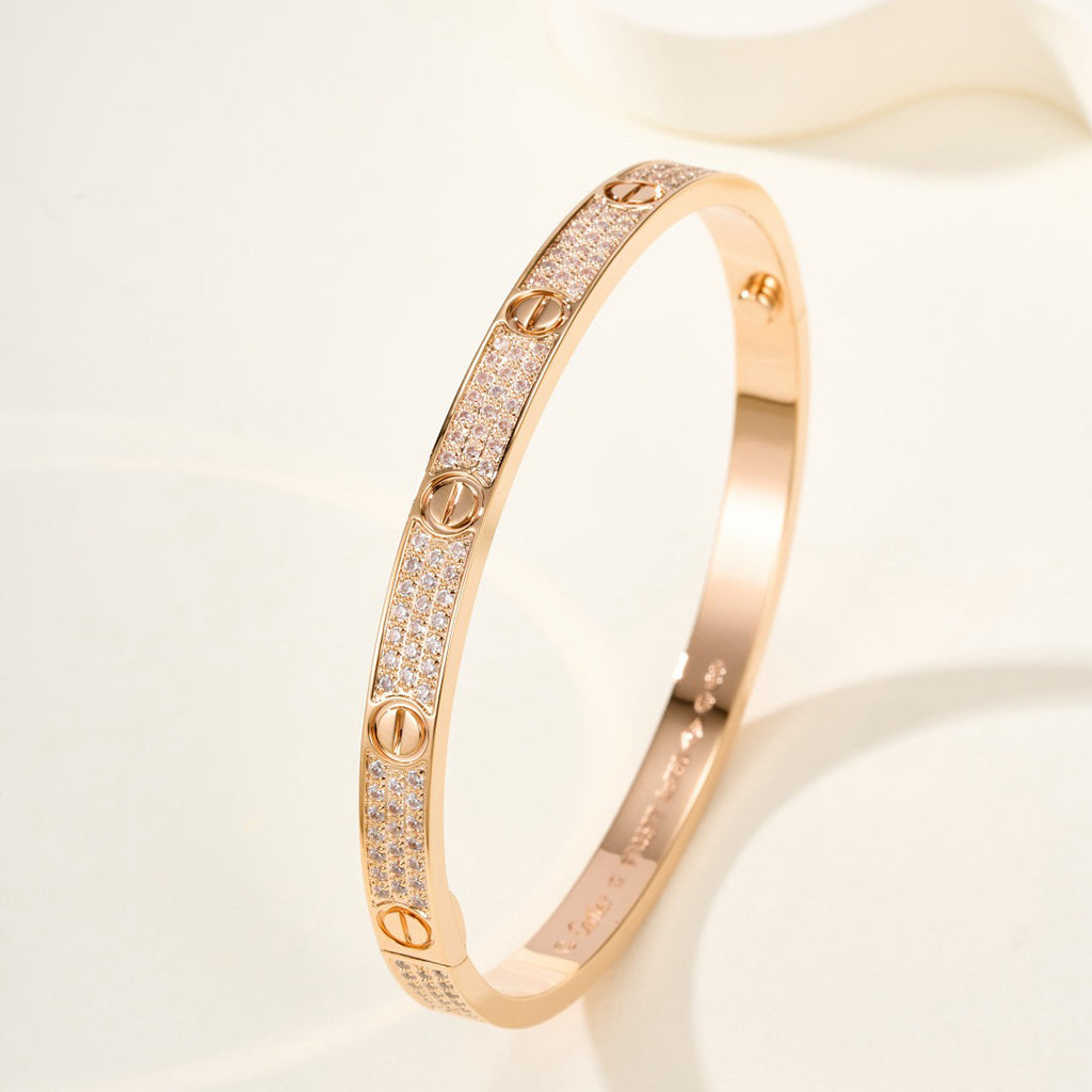[Amore]LOVE BRACELET 4.8MM DIAMOND-PAVED