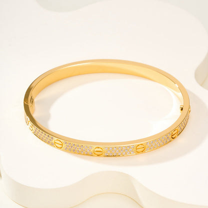 [Amore]LOVE BRACELET 4.8MM DIAMOND-PAVED