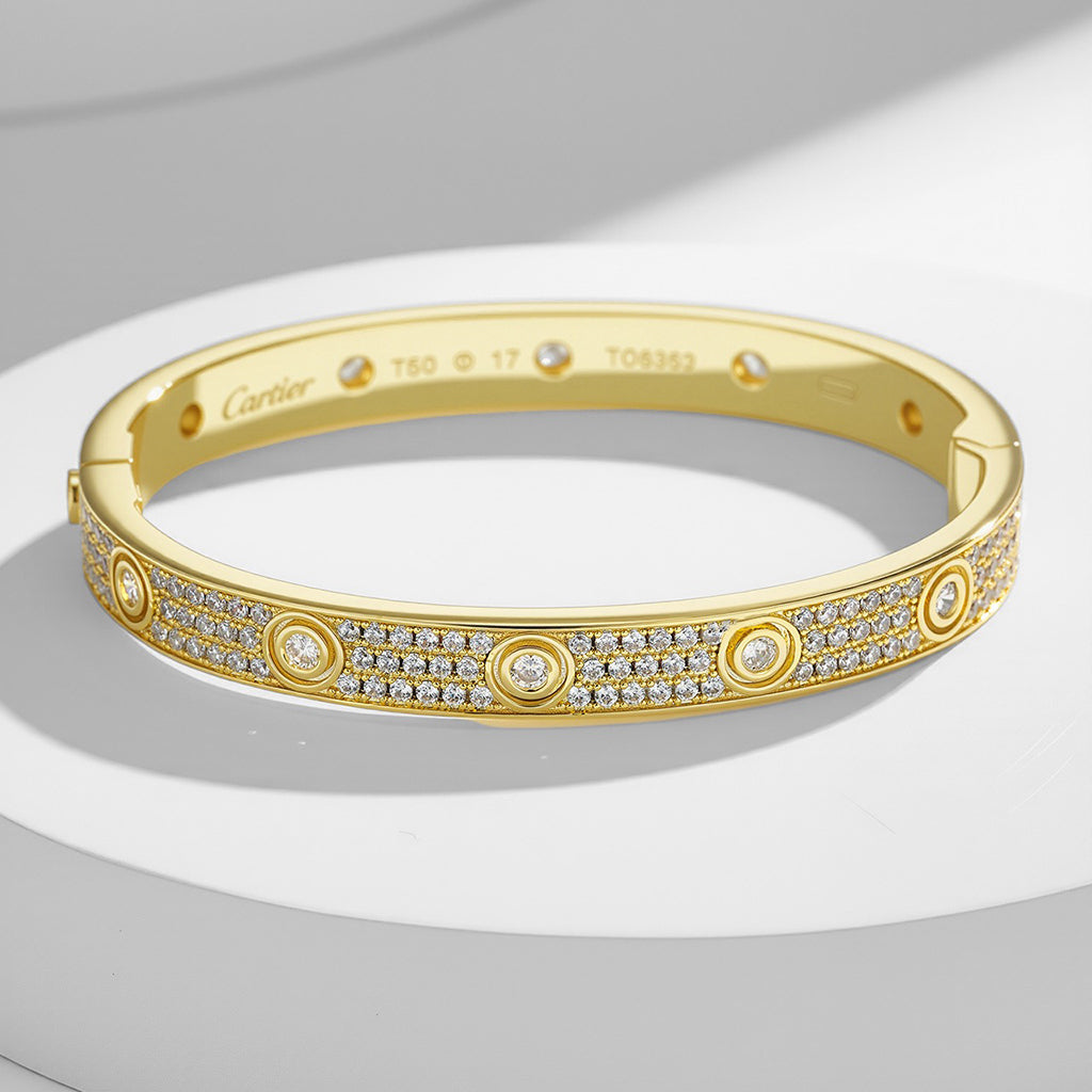 [Amore]LOVE BRACELET 6.1MM DIAMOND-PAVED 10 BIG DIAMONDS