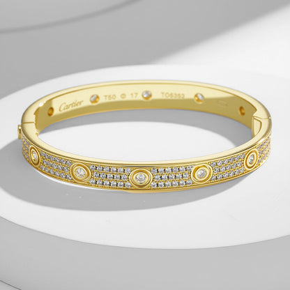 [Amore]LOVE BRACELET 6.1MM DIAMOND-PAVED 10 BIG DIAMONDS