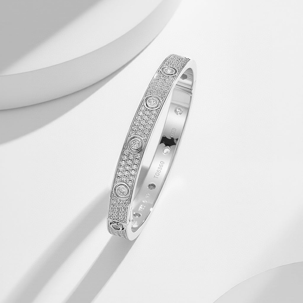 [Amore]LOVE BRACELET 6.1MM DIAMOND-PAVED 10 BIG DIAMONDS