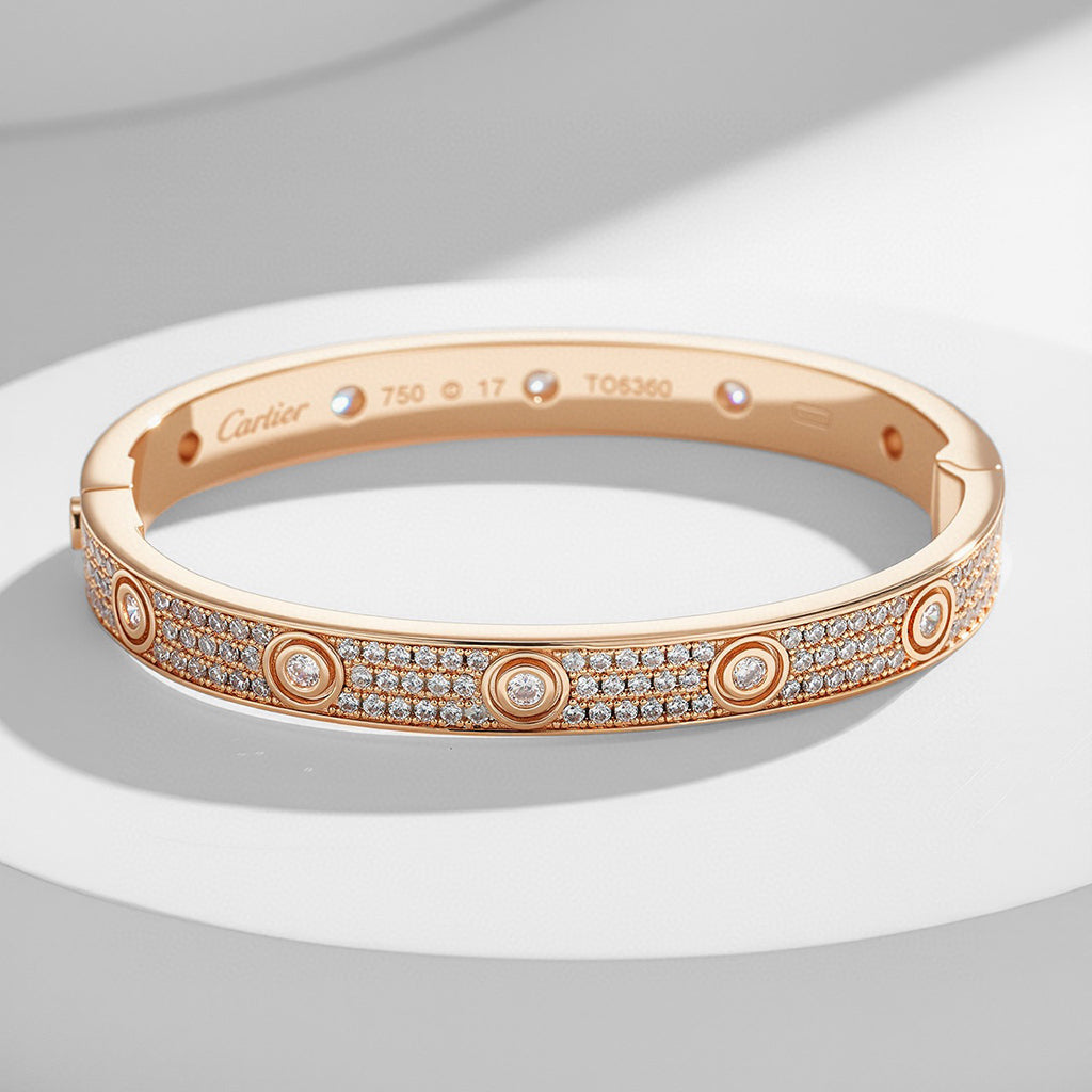 [Amore]LOVE BRACELET 6.1MM DIAMOND-PAVED 10 BIG DIAMONDS