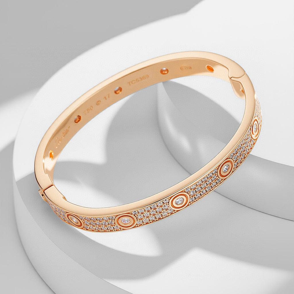 [Amore]LOVE BRACELET 6.1MM DIAMOND-PAVED 10 BIG DIAMONDS