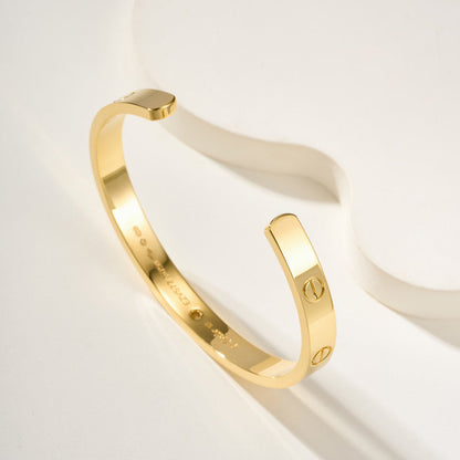 [Amore]LOVE BRACELET 6.1MM 1 DIAMOND OPEN CUFF