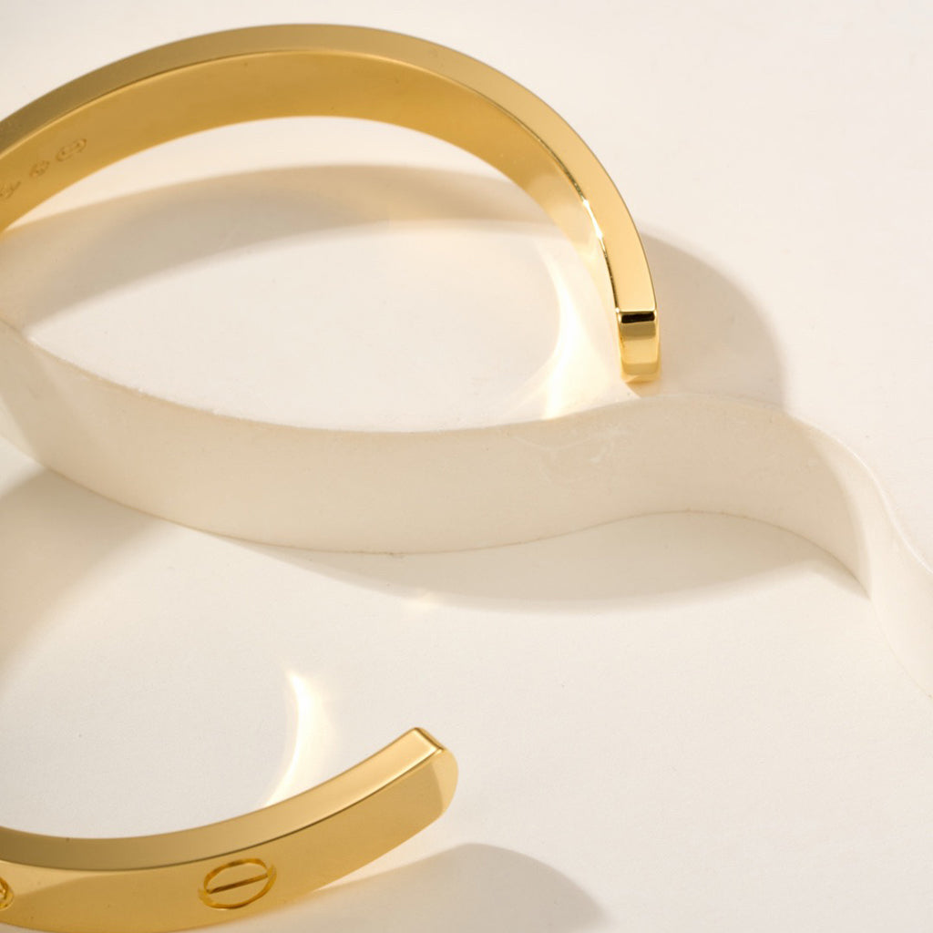 [Amore]LOVE BRACELET 6.1MM 1 DIAMOND OPEN CUFF