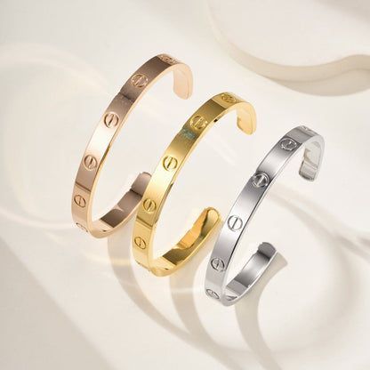 [Amore]LOVE BRACELET 6.1MM OPEN CUFF