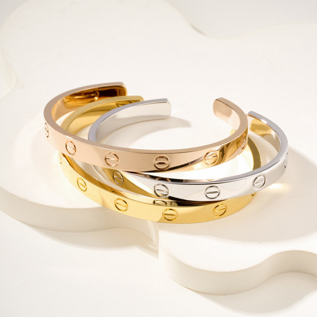[Amore]LOVE BRACELET 6.1MM OPEN CUFF