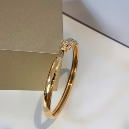 [Amore]PANTHERE HALF DIAMOND OPEN BRACELET