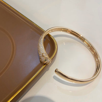[Amore]PANTHERE HALF DIAMOND OPEN BRACELET