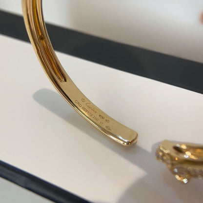 [Amore]PANTHERE HALF DIAMOND OPEN BRACELET